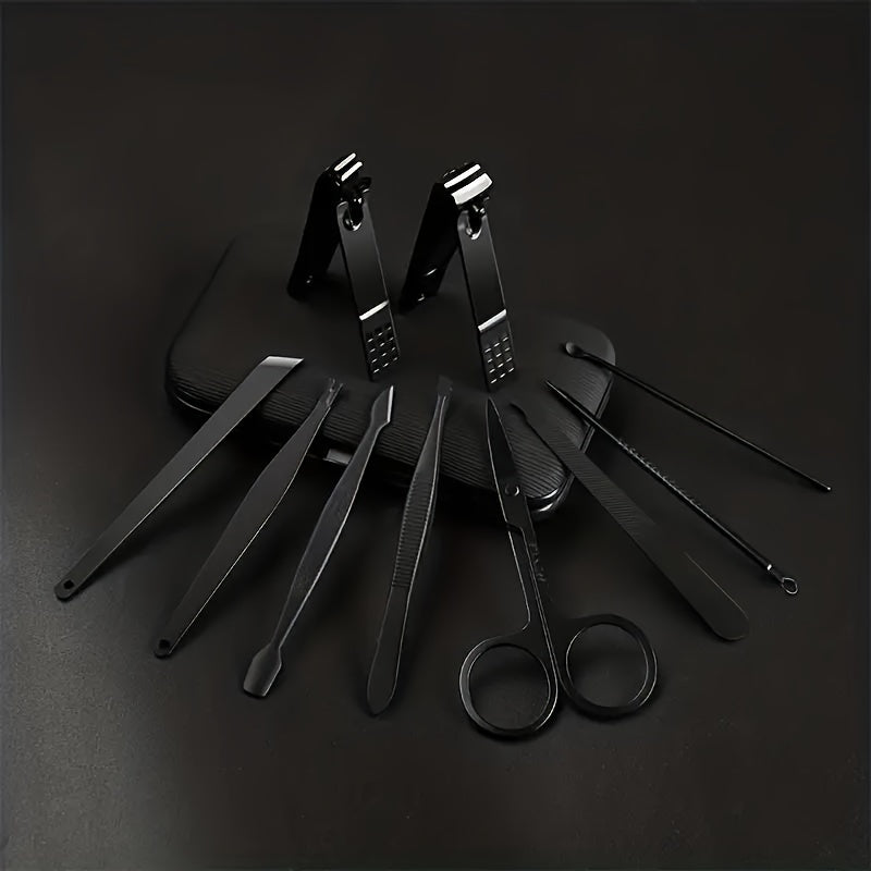 24pcs Professional Black Nail Clippers Kit