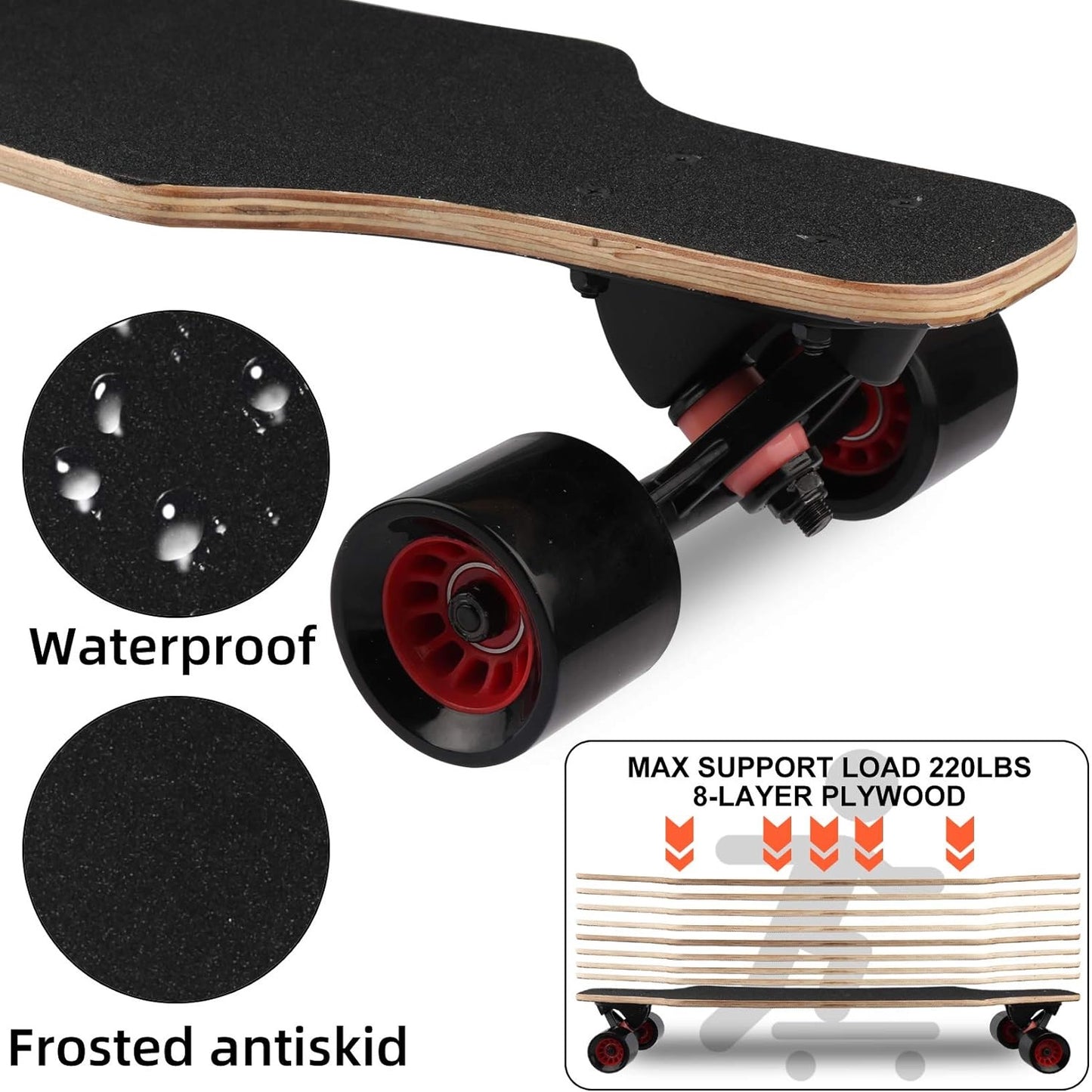 Longboard Skateboard 31 Inch Pro Complete Concave Cruiser