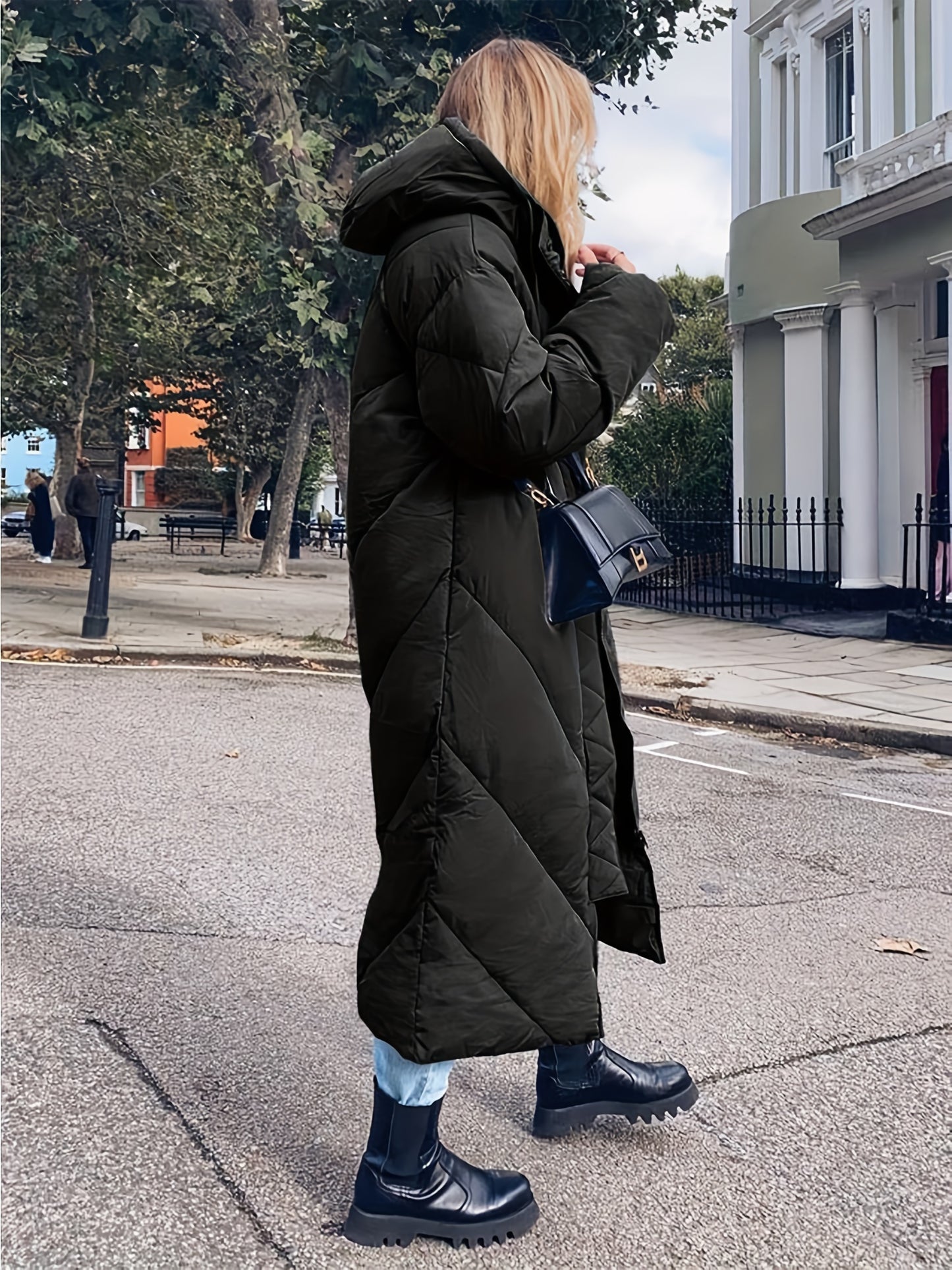 Women's Hooded Long Puffer Coat