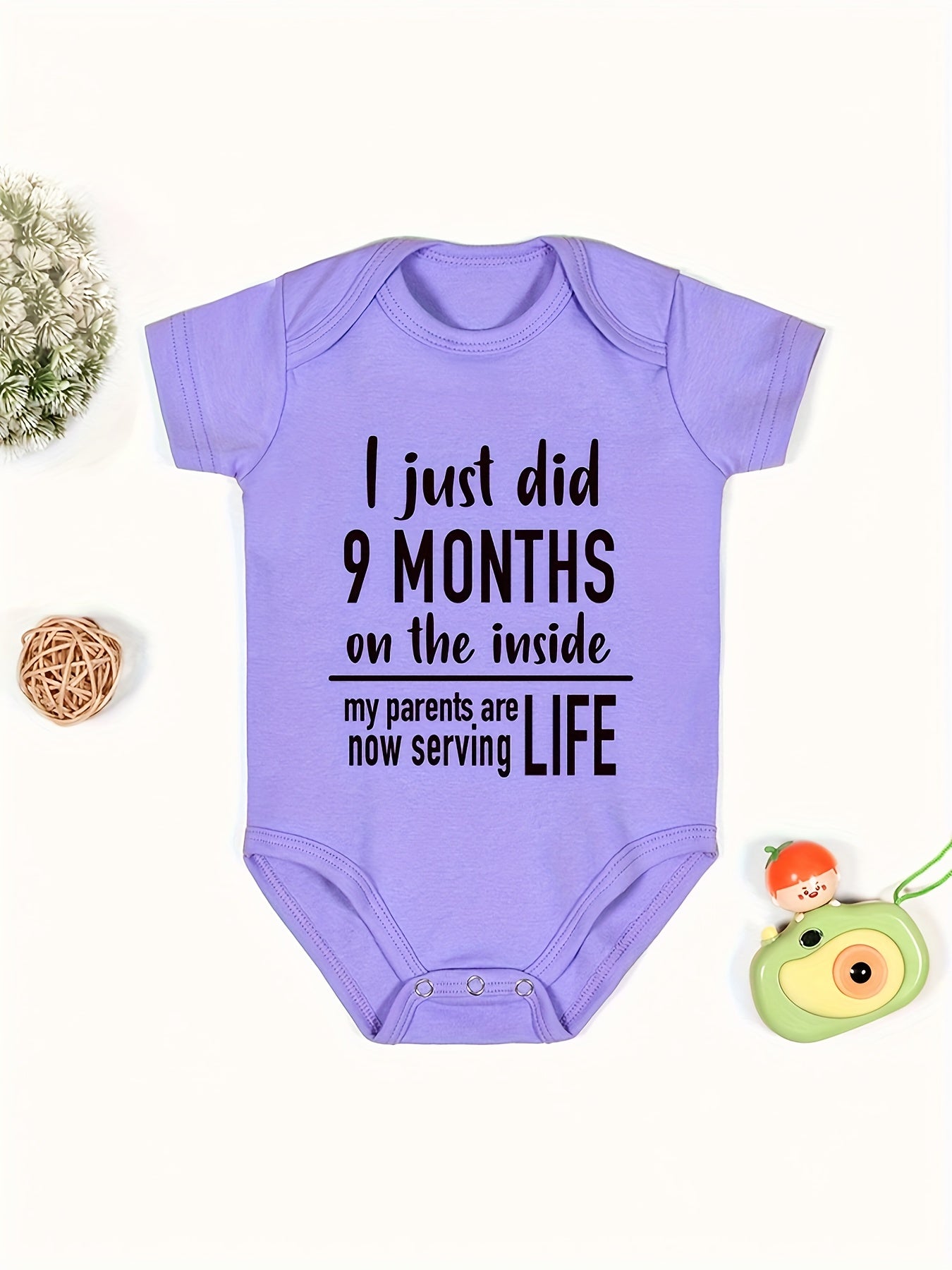 Baby Boy's & Girl's "9 Months" Print Bodysuit