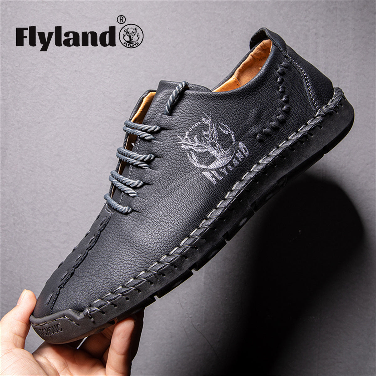 FLYLAND Original Men's Loafers Business Casual Shoes Dress Boots