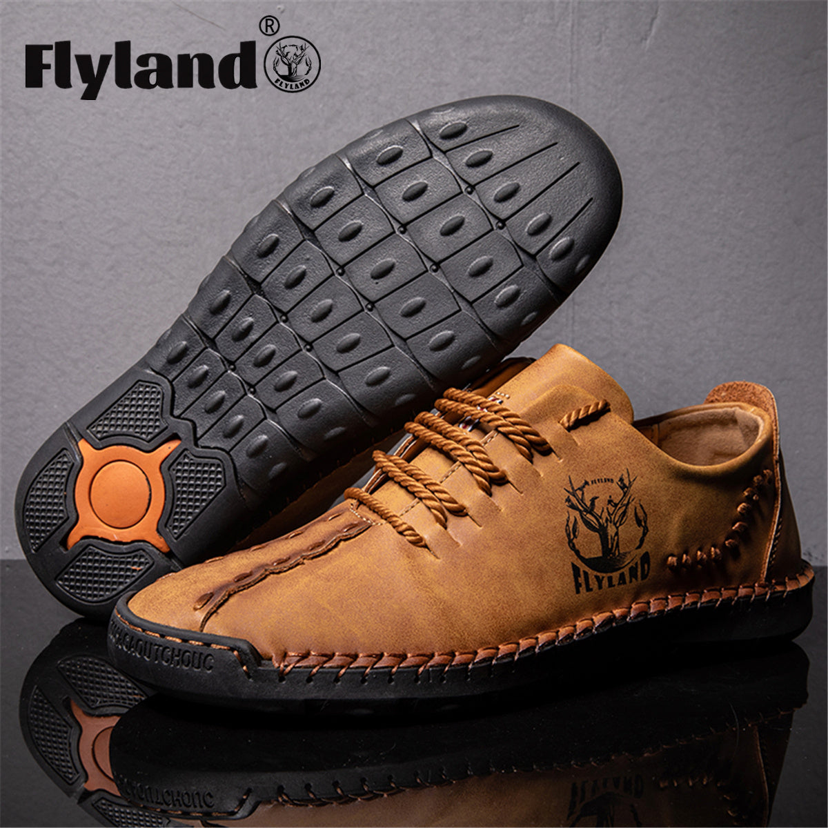 FLYLAND Original Men's Loafers Business Casual Shoes Dress Boots