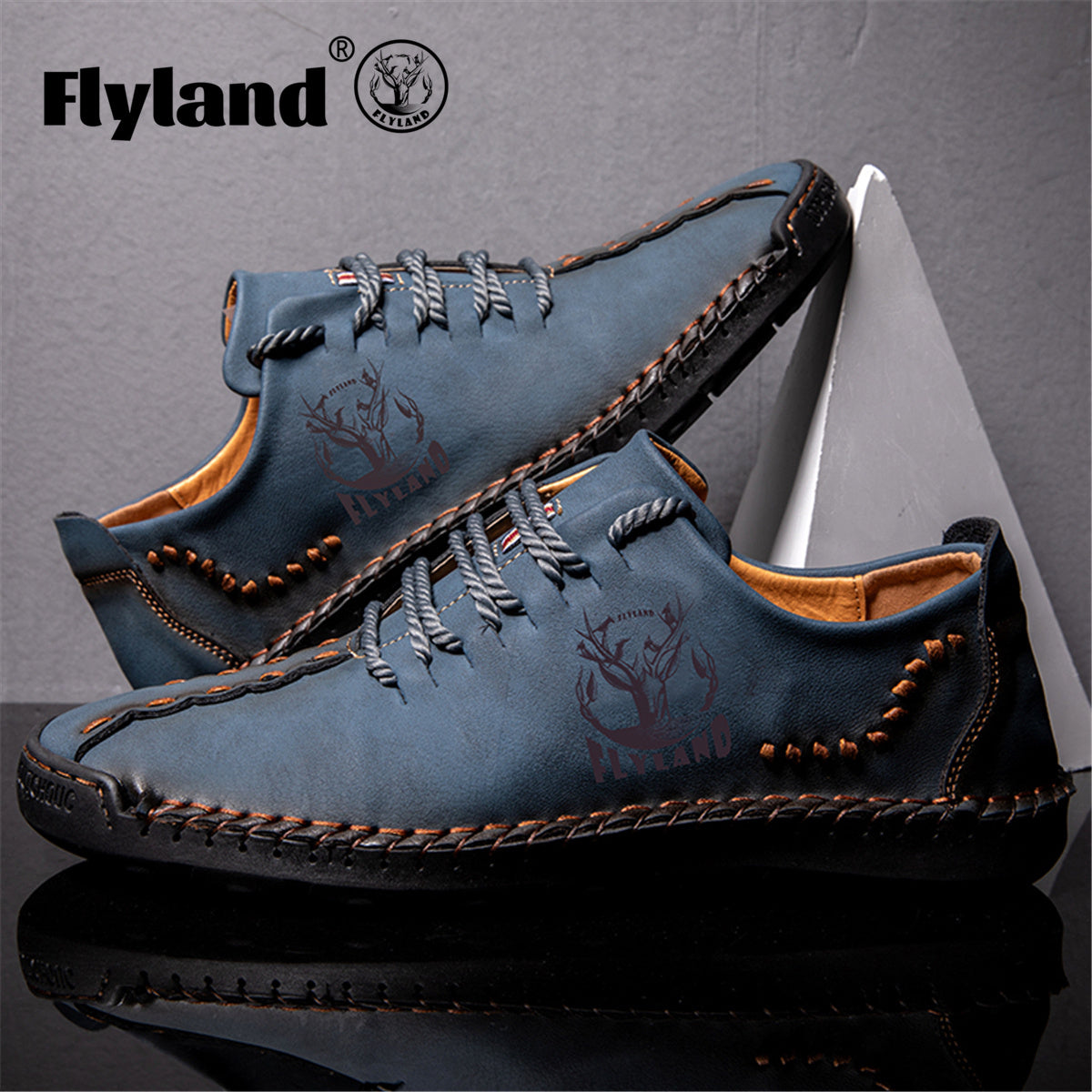 FLYLAND Original Men's Loafers Business Casual Shoes Dress Boots