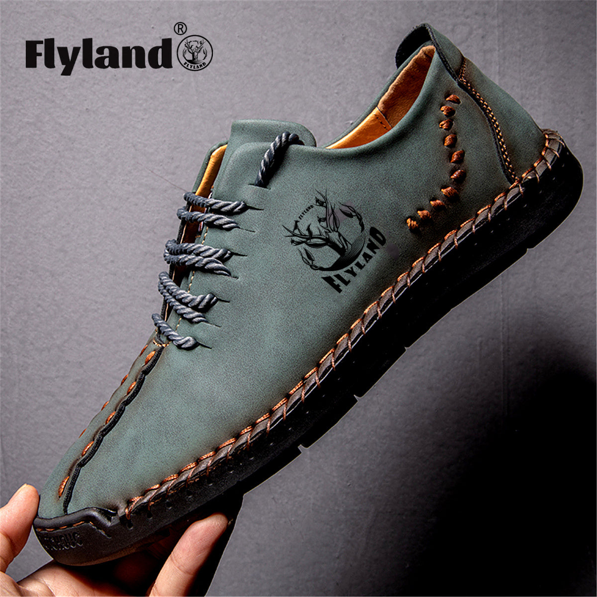 FLYLAND Original Men's Loafers Business Casual Shoes Dress Boots