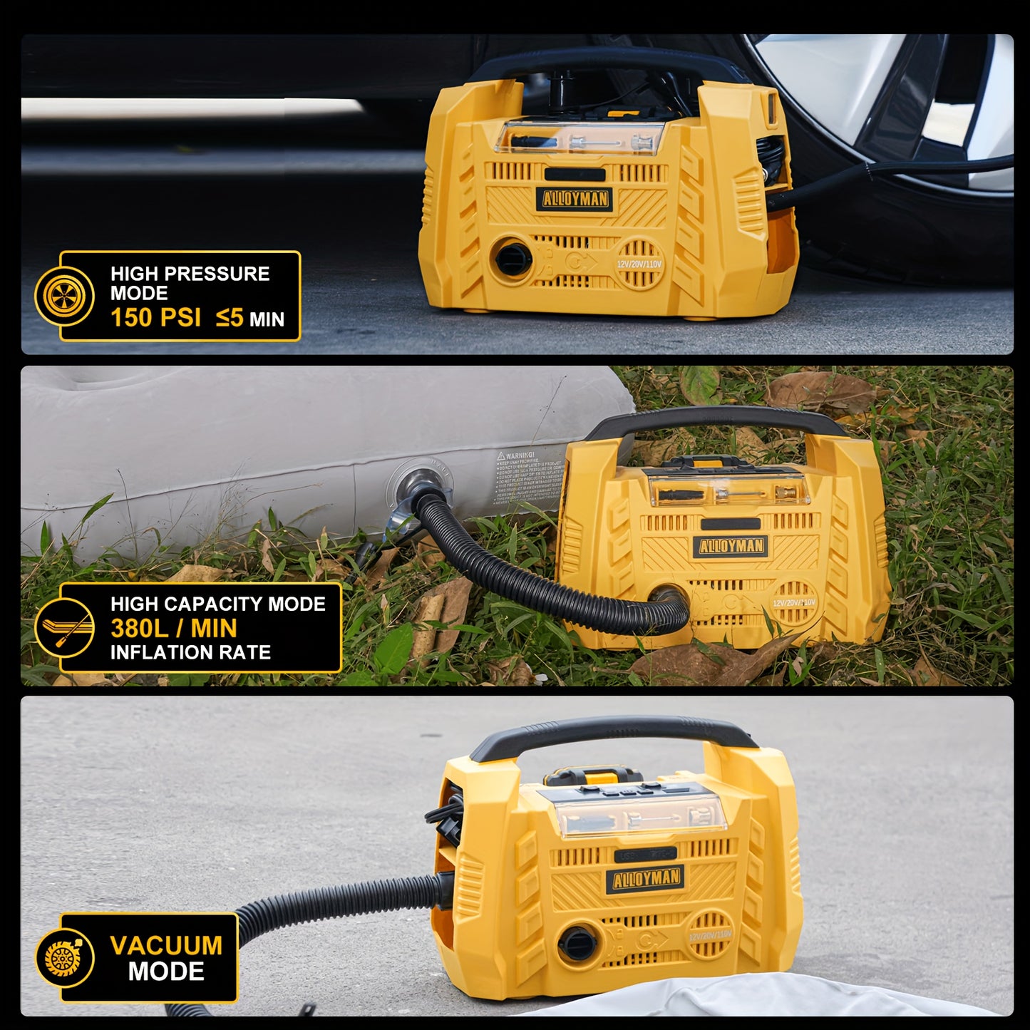 Portable Cordless Tire Inflator Air Compressor