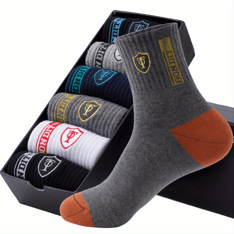 12 Pairs Men's Soft Cotton Blend Athletic Socks