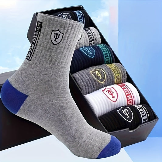 12 Pairs Men's Soft Cotton Blend Athletic Socks