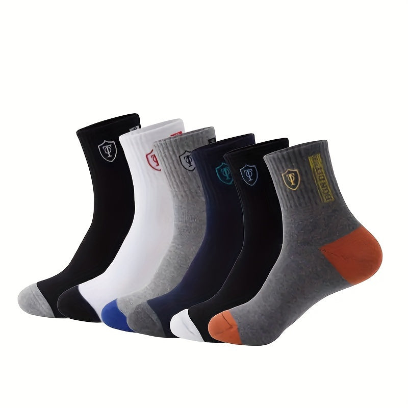 12 Pairs Men's Soft Cotton Blend Athletic Socks