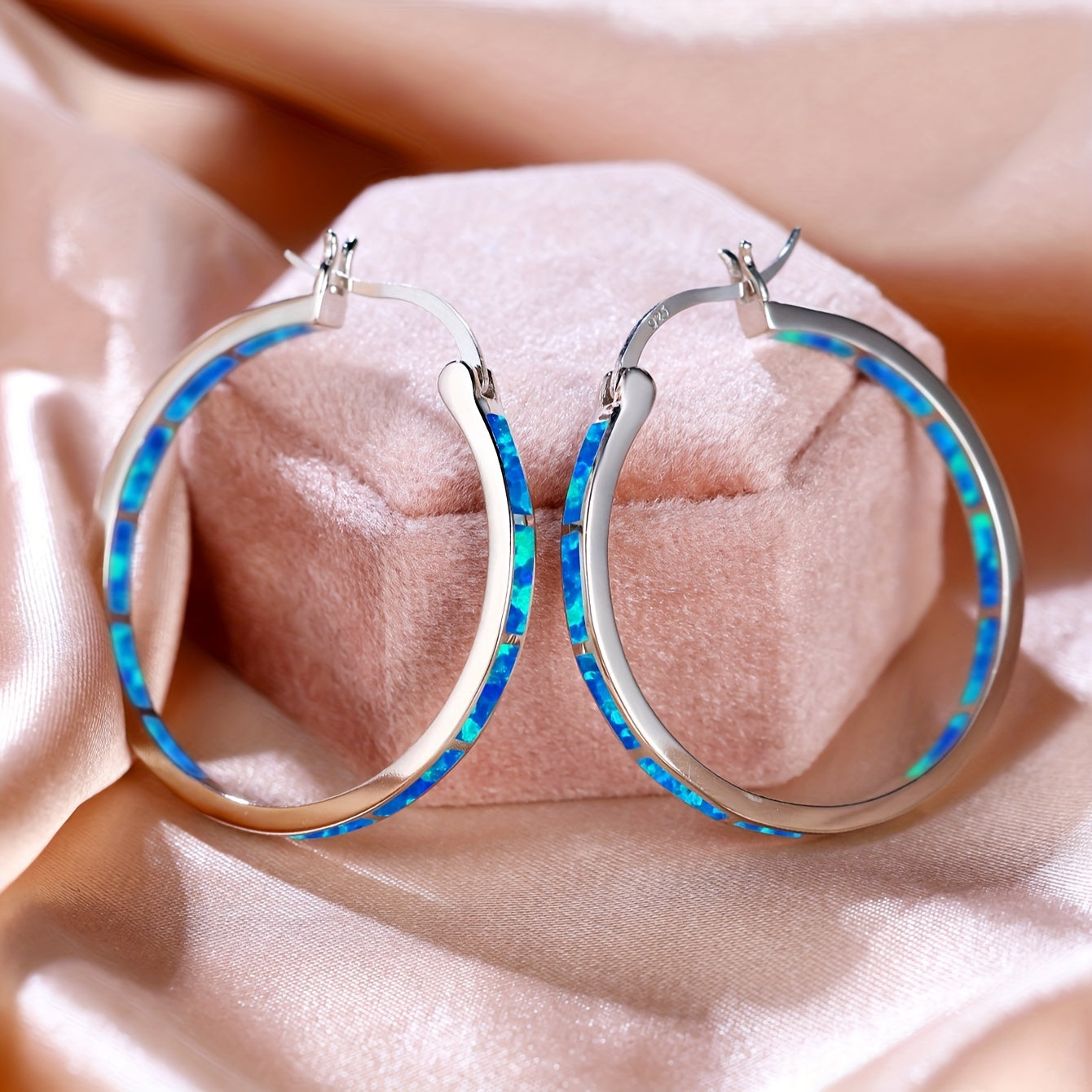 Pretty 925 Sterling Silver Hypoallergenic Hoop Earrings