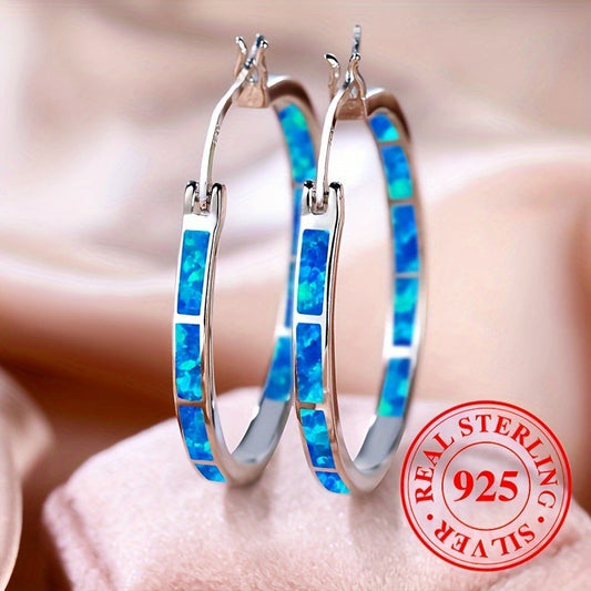 Pretty 925 Sterling Silver Hypoallergenic Hoop Earrings