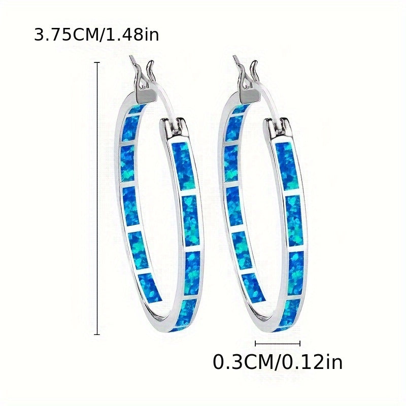 Pretty 925 Sterling Silver Hypoallergenic Hoop Earrings