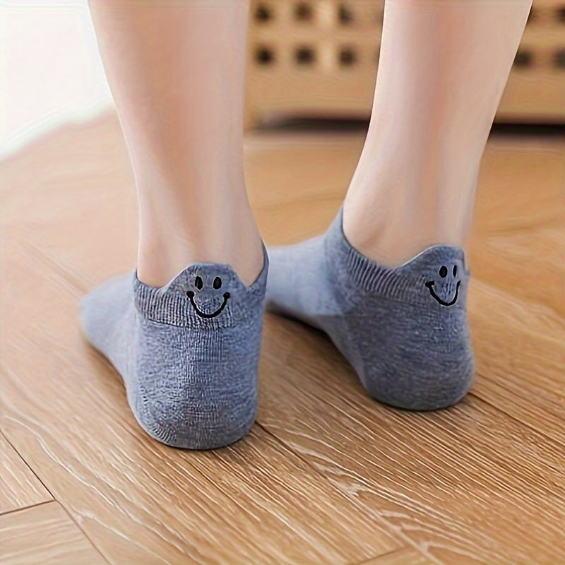 10 Pairs Cute Smiling Face Socks