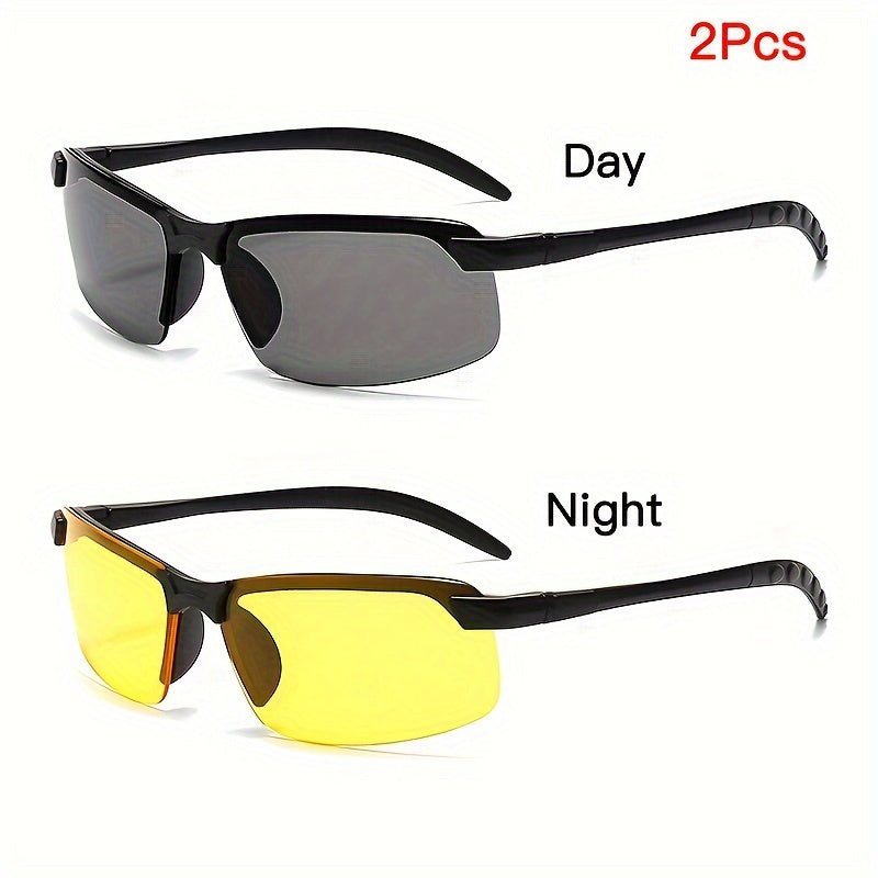 2pcs Night Vision Driving Glasses For Men And Women