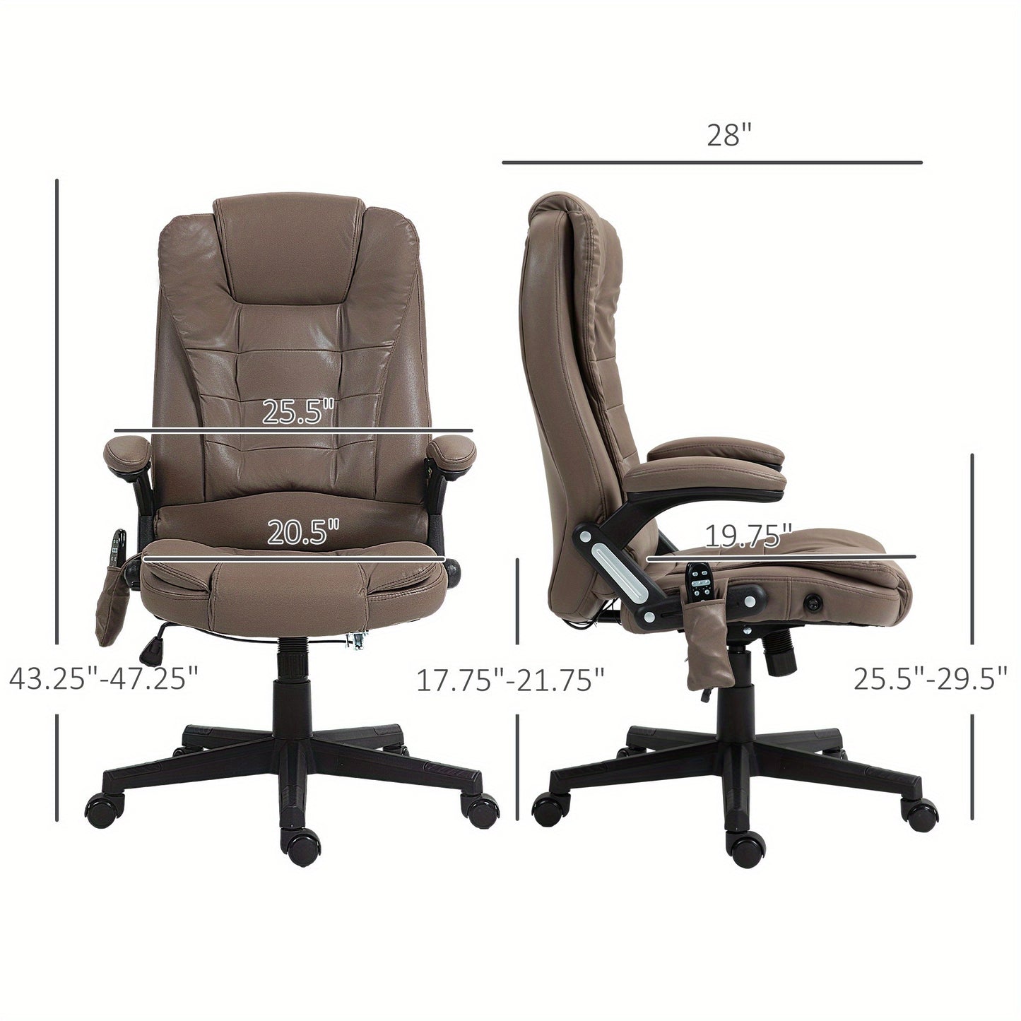 6 Point Vibrating Massage Office Chair with Heat