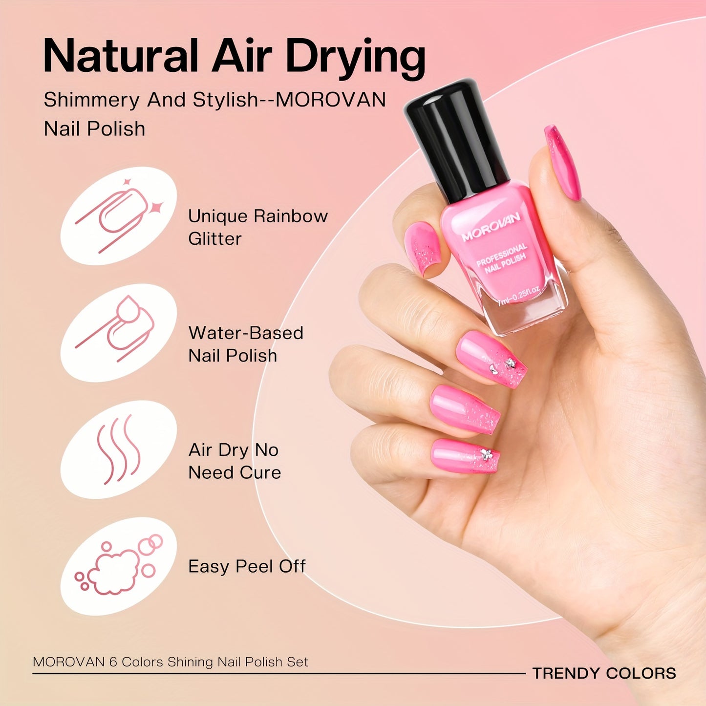 Nail Polish Set! Quick Dry & Long-Lasting!