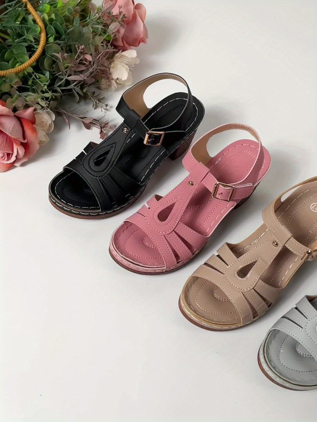 Comfortable Non-Slip Chunky Heels, Perfect for Casual Everyday Style