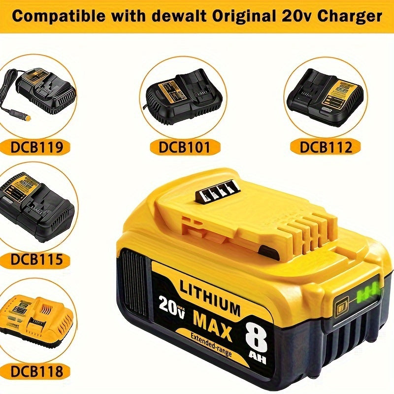 4 Packs Replacement For Dewalt 20v Battery