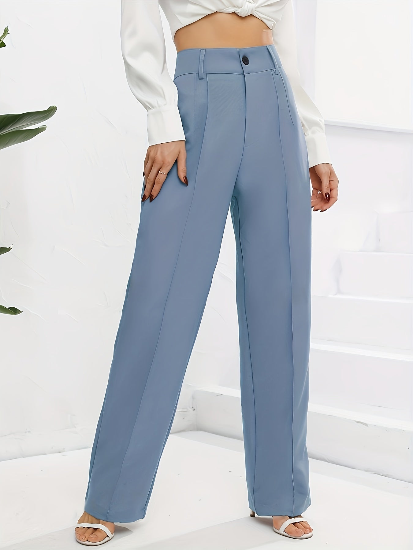 Elegant Simple Straight Leg Loose Pants