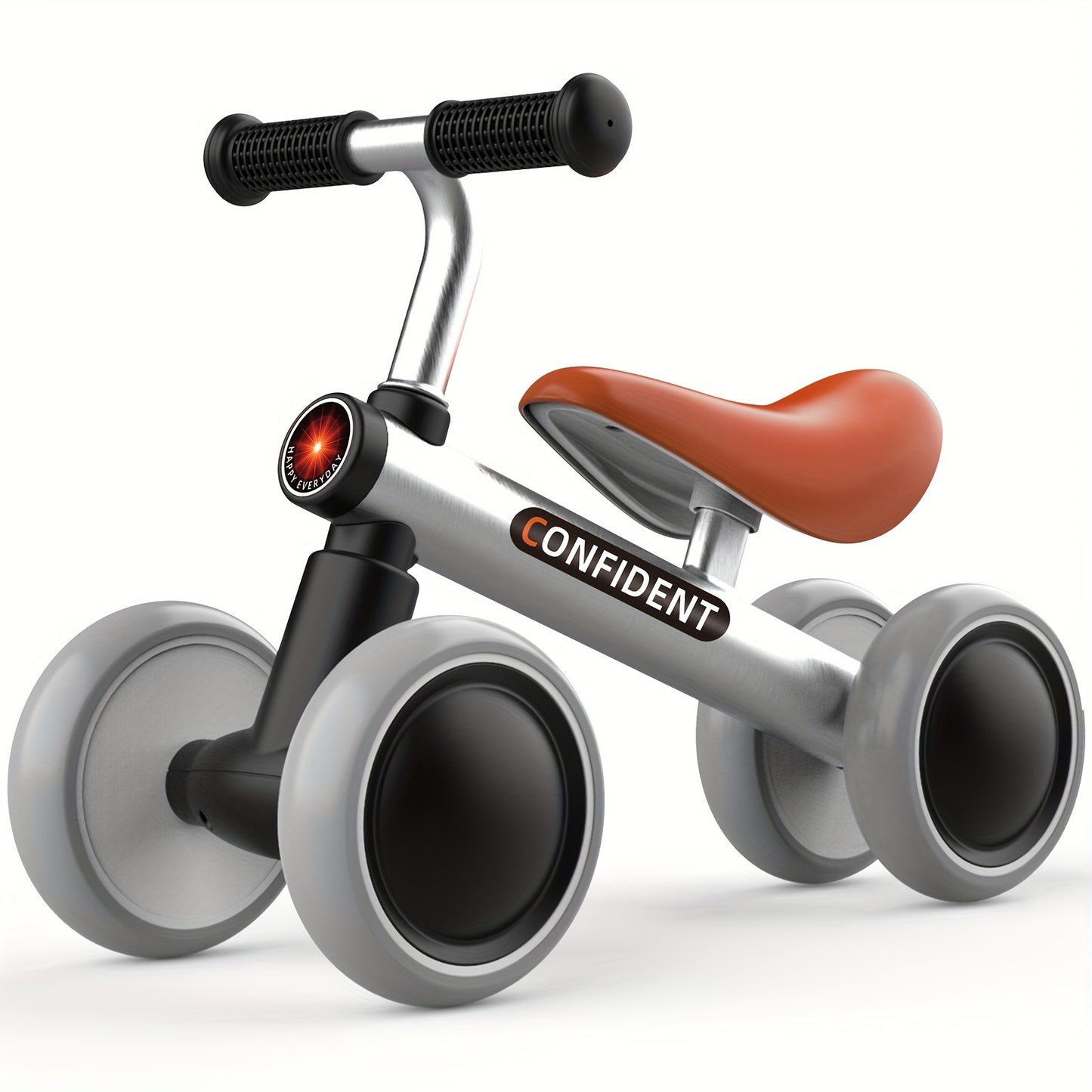 Baby Balance Bike for 1 Year Old / No Pedal & Silence Wheels, Ride On Toy Gifts For 1 Year Old Boy, Grey