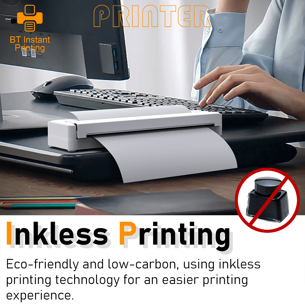 New Wireless Thermal Printer - Effortless, Inkless Printing