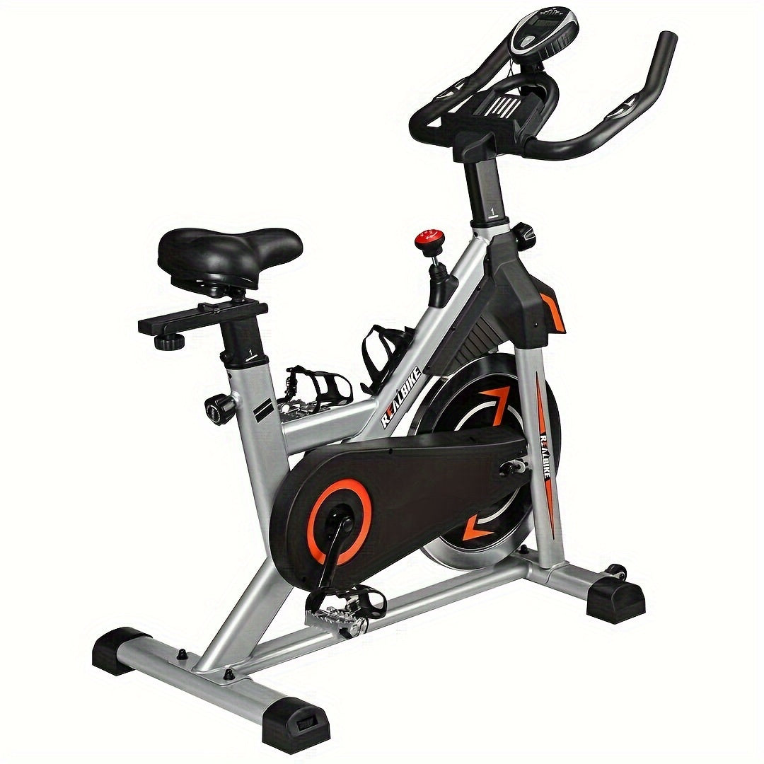 Silent Belt Drive Indoor Exercise Bike - Heavy Duty Flywheel, Comfort Seat & Upgraded LCD Display