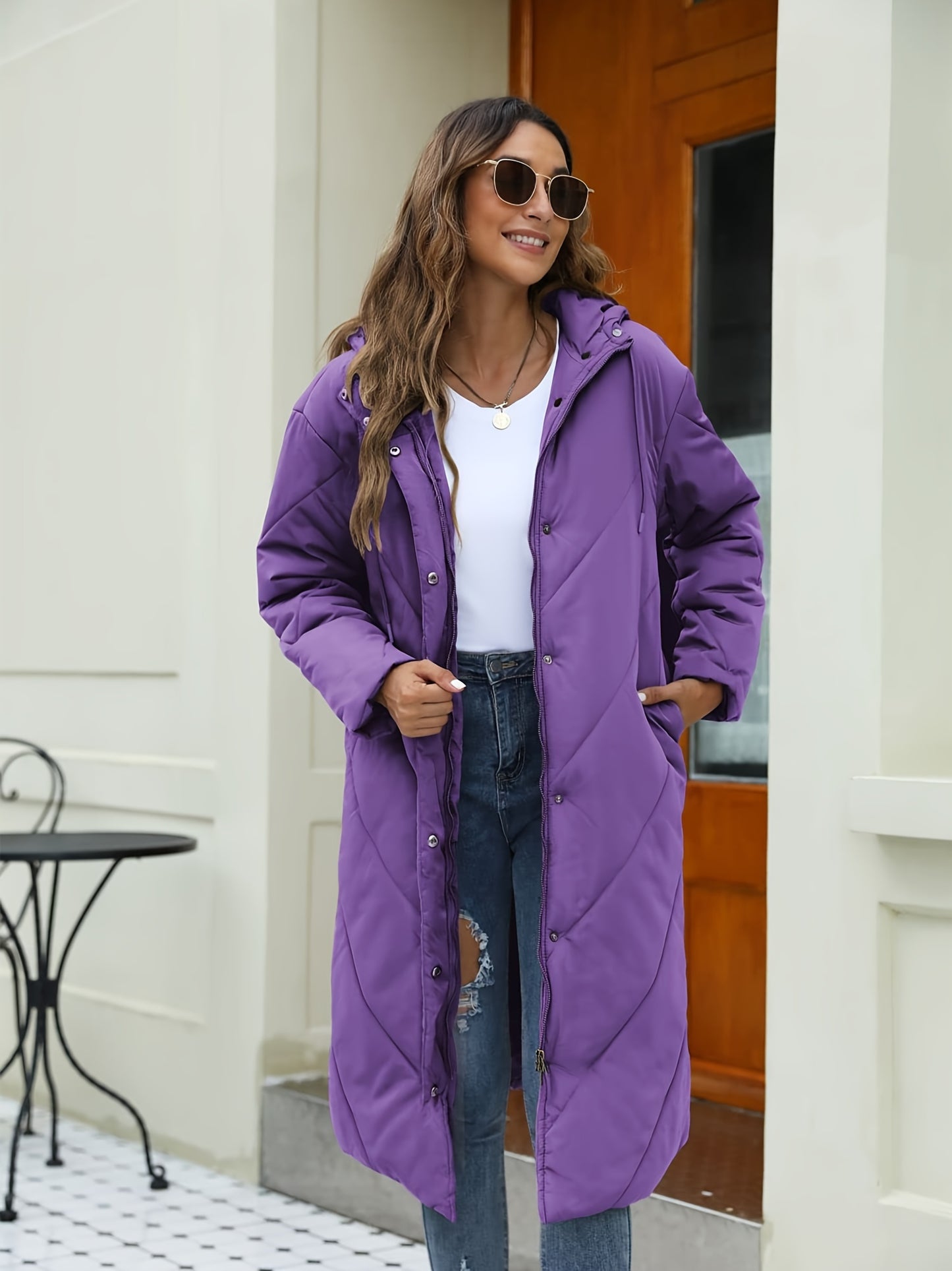 Women's Hooded Long Puffer Coat