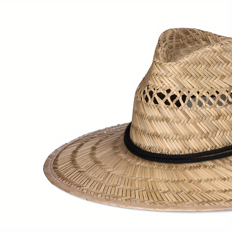 Stylish Natural Straw Hat - Breathable And Stylish