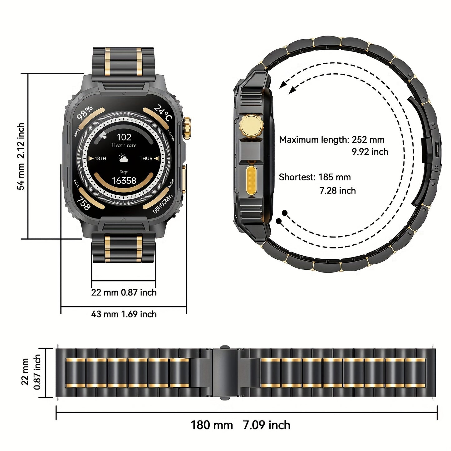 Men's Smart Watch, Wireless Calling (Answer/Make Calls)