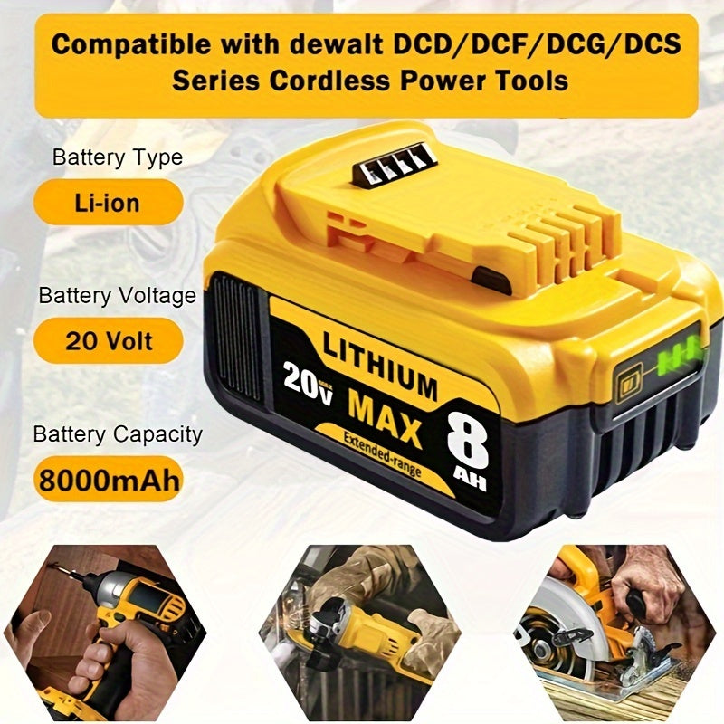 4 Packs Replacement For Dewalt 20v Battery