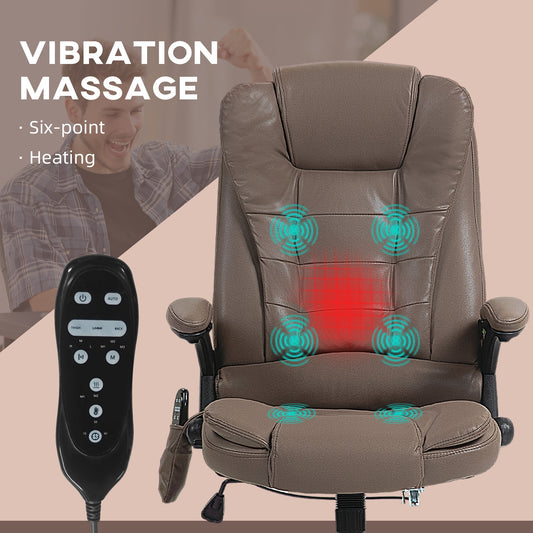 6 Point Vibrating Massage Office Chair with Heat