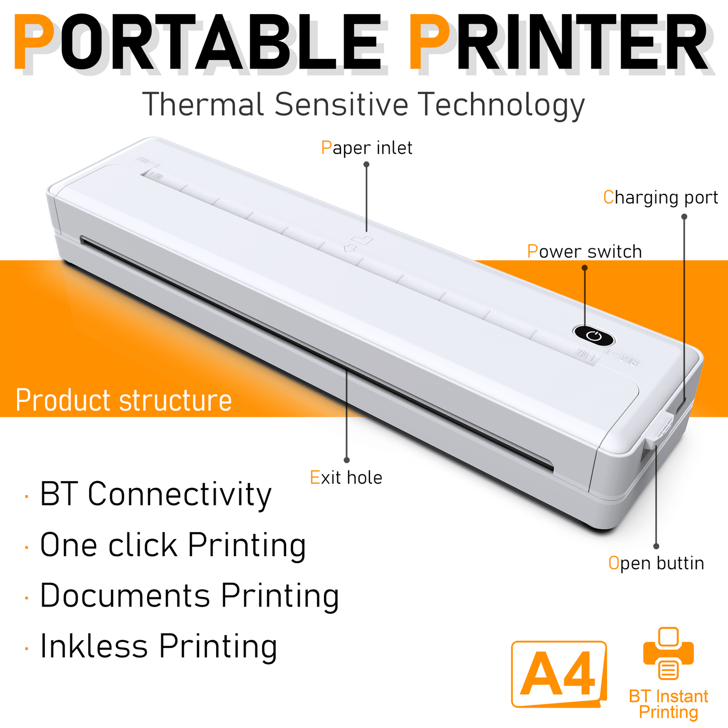 New Wireless Thermal Printer - Effortless, Inkless Printing