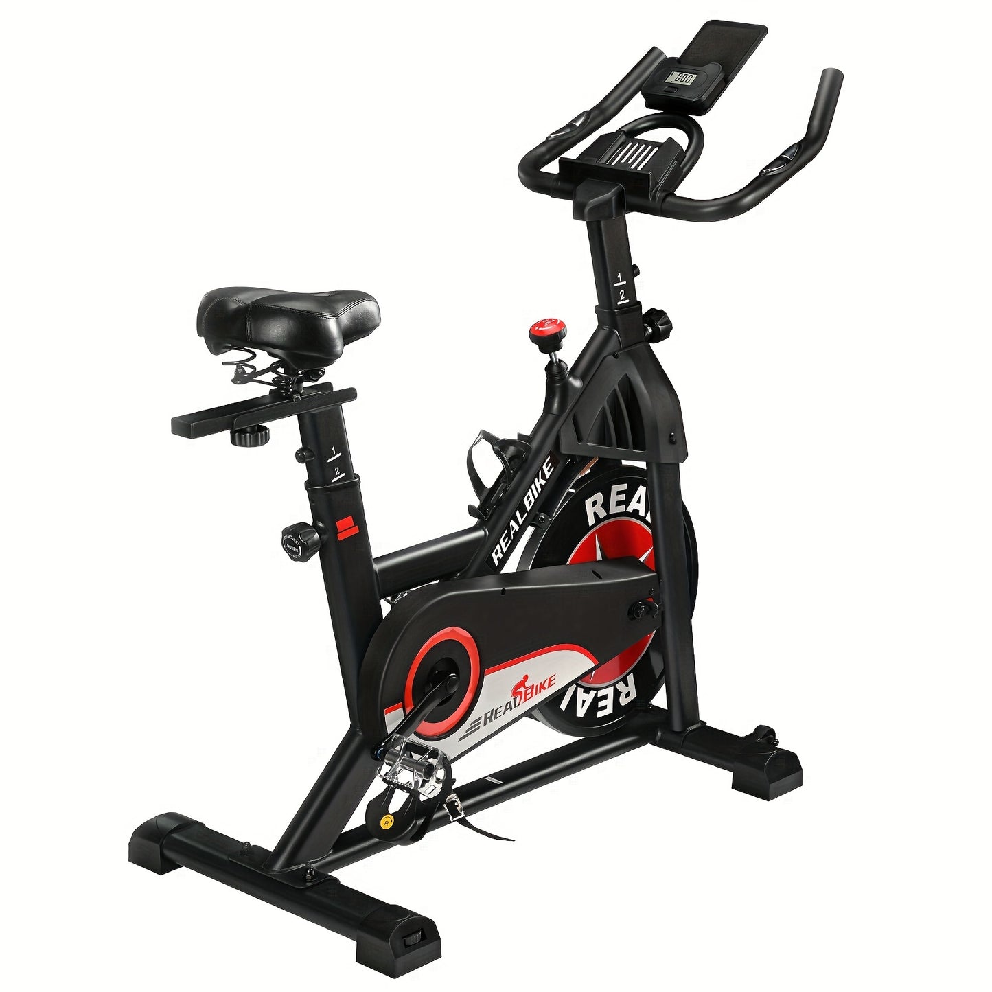 Silent Belt Drive Indoor Exercise Bike - Heavy Duty Flywheel, Comfort Seat & Upgraded LCD Display