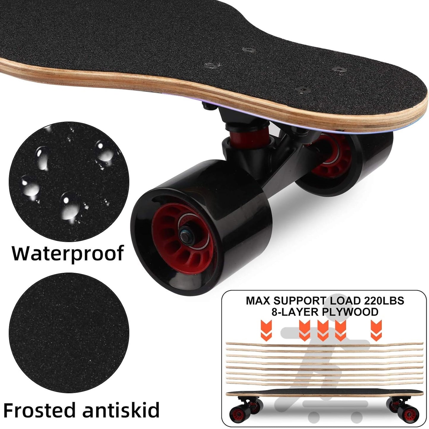 Longboard Skateboard 31 Inch Pro Complete Concave Cruiser