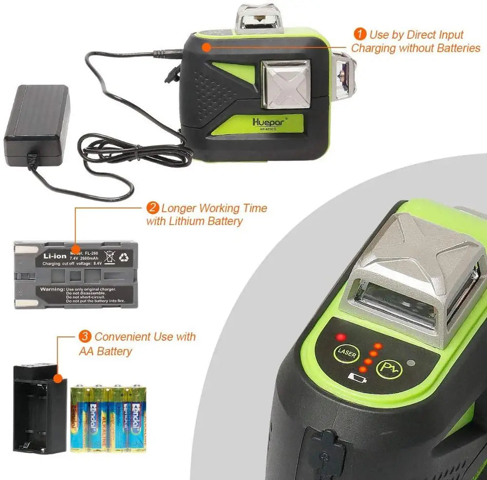 3D Cross Line Laser Level With Bluetooth Function