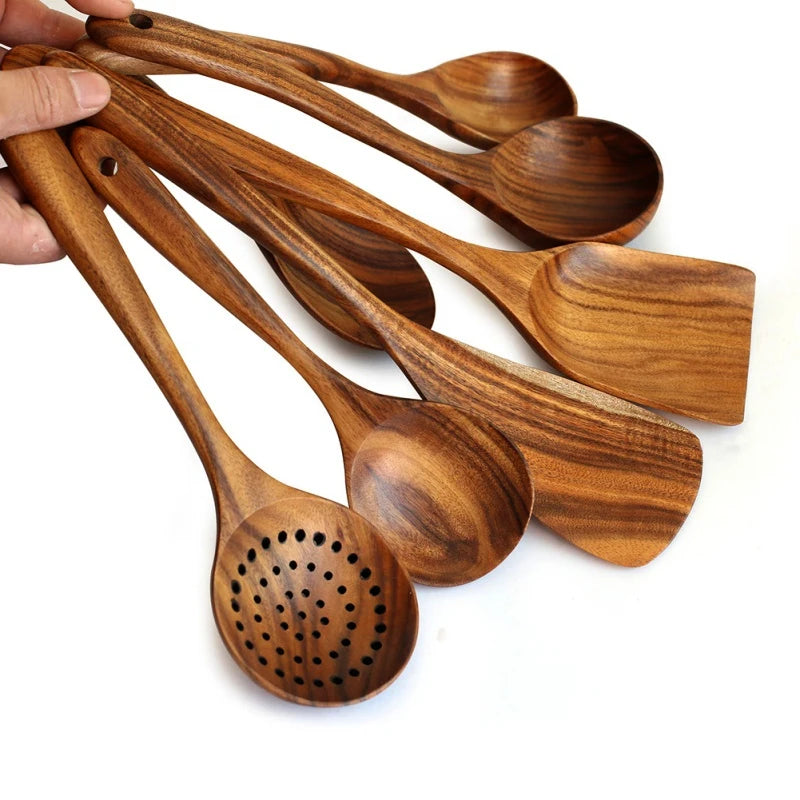 Natural Wood Tableware  Kitchen Tool Set