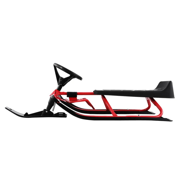 Snow Steering Ski Board Sled Slider with Steel Frame / Pull Rope