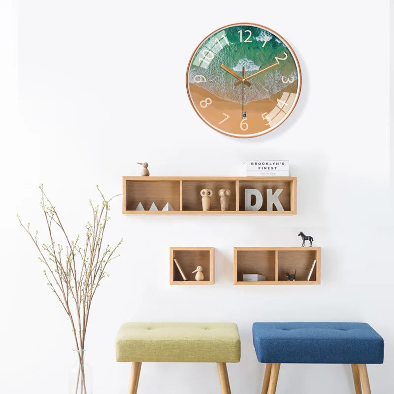 Bedroom Glass Wall Clock