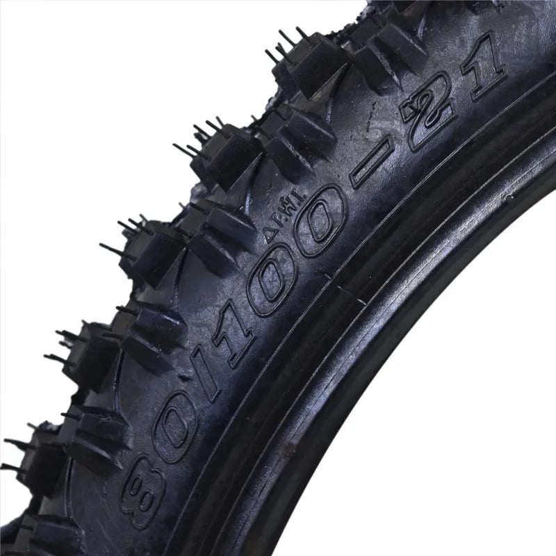 3.00-21" 80/100-21 Front Rear Knobby Tires+Rubber