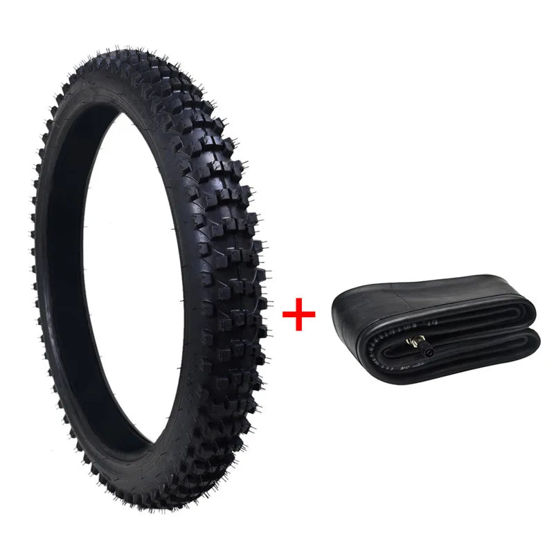 3.00-21" 80/100-21 Front Rear Knobby Tires+Rubber