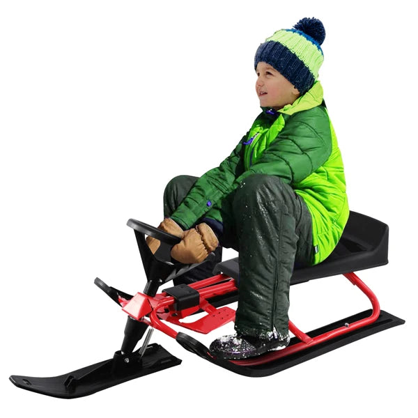 Snow Steering Ski Board Sled Slider with Steel Frame / Pull Rope