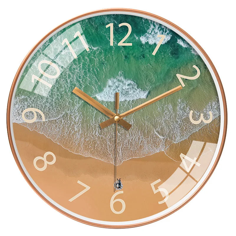 Bedroom Glass Wall Clock