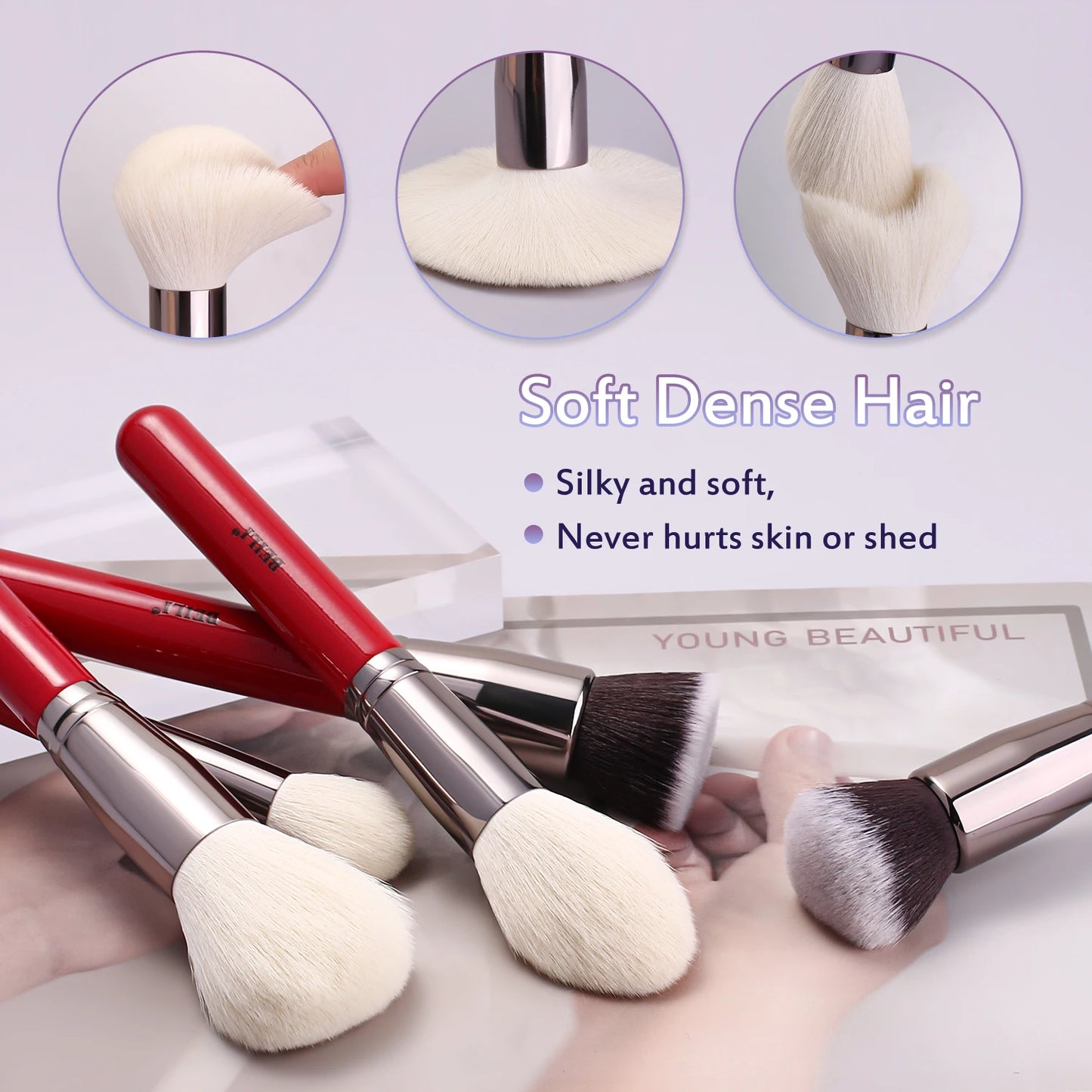 Natural Makeup Brushes Set 11-30pcs