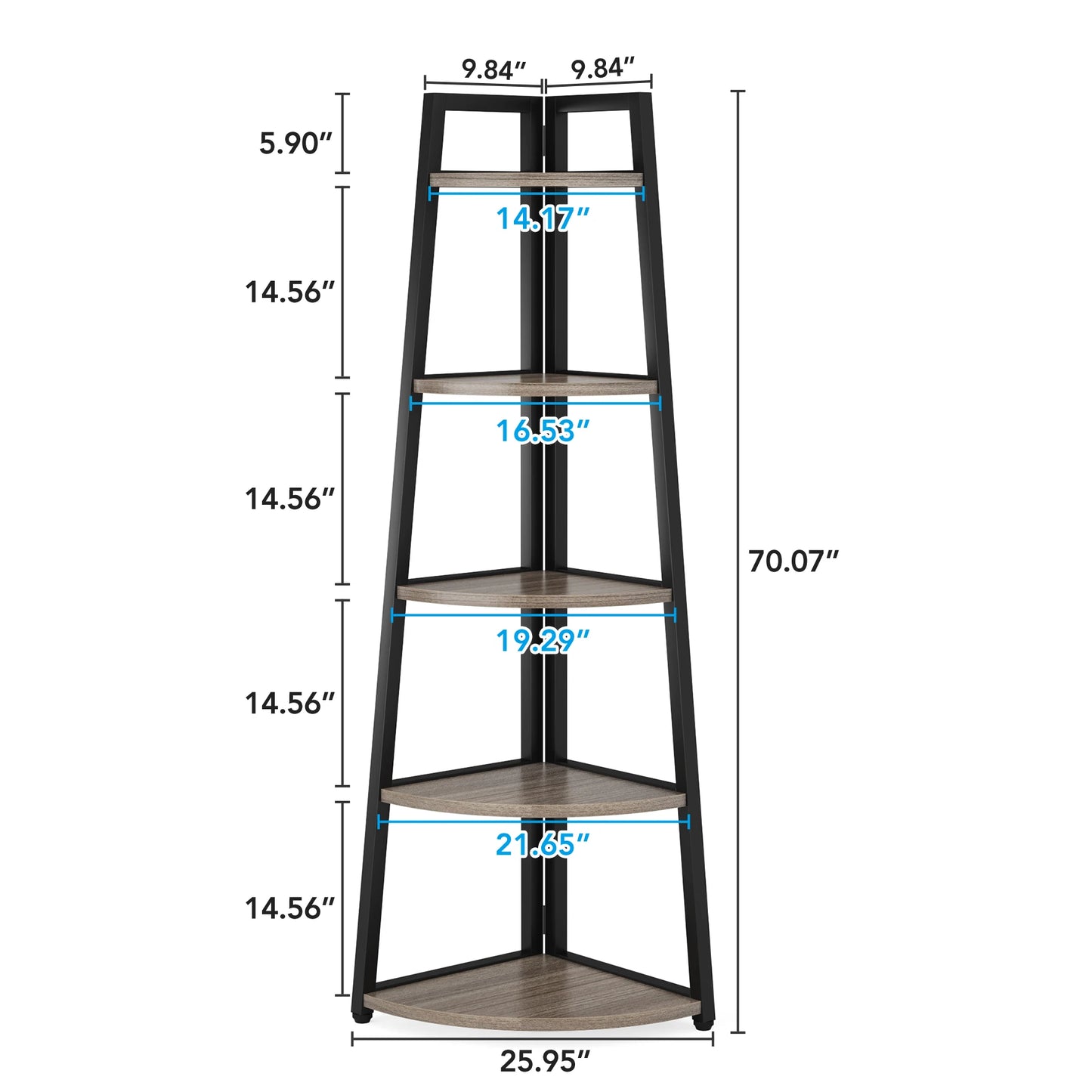 70 inch Tall Corner Shelf,