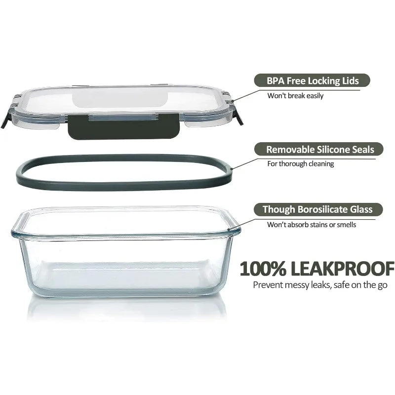 24-Piece Glass Food Storage Containers