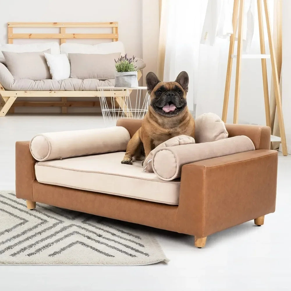 Dog Couches Holds 160 Lbs Modern Sofas for Living Room Furniture Sofas Beds Leather Sofa Premium Large Dog Sofa Bed Furnitures