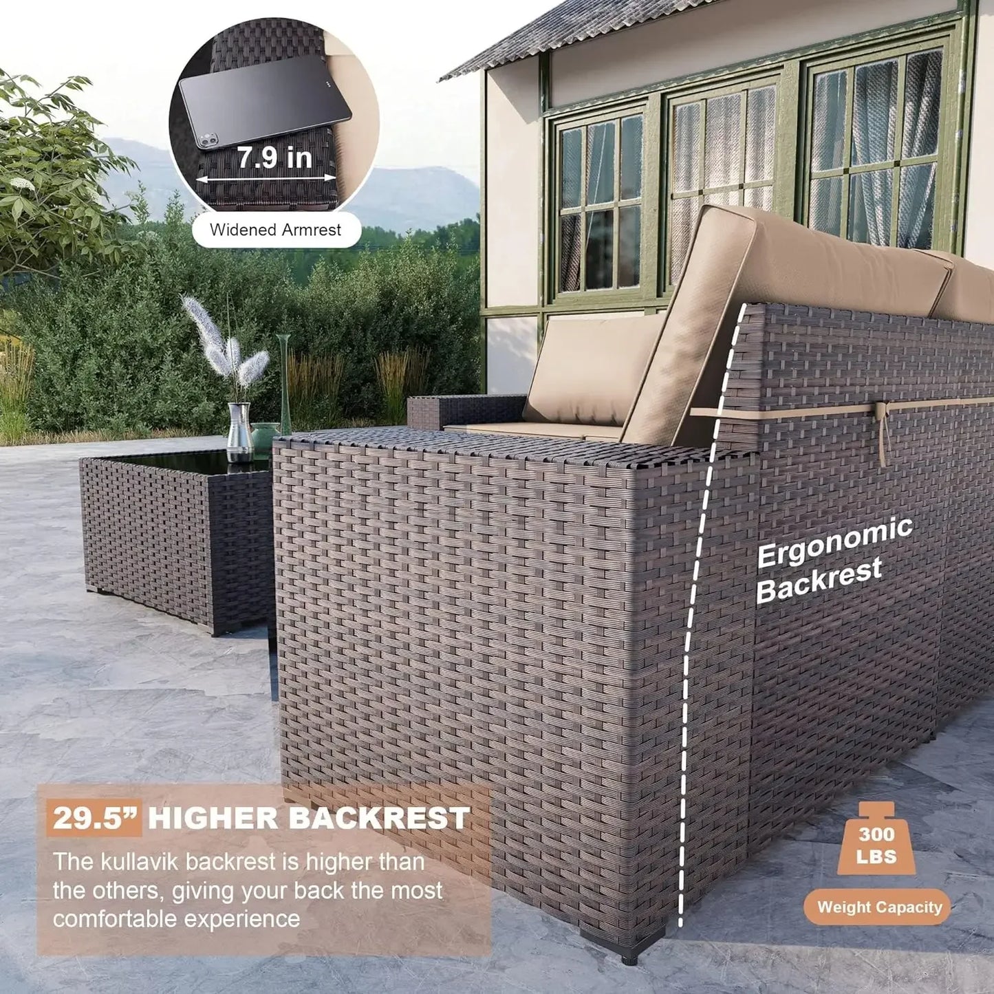 13 Pieces Outdoor Patio Furniture Set