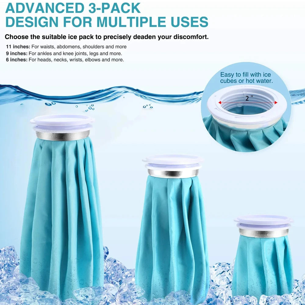 Ice Bag Packs for Injuries, Reusable Ice Bags