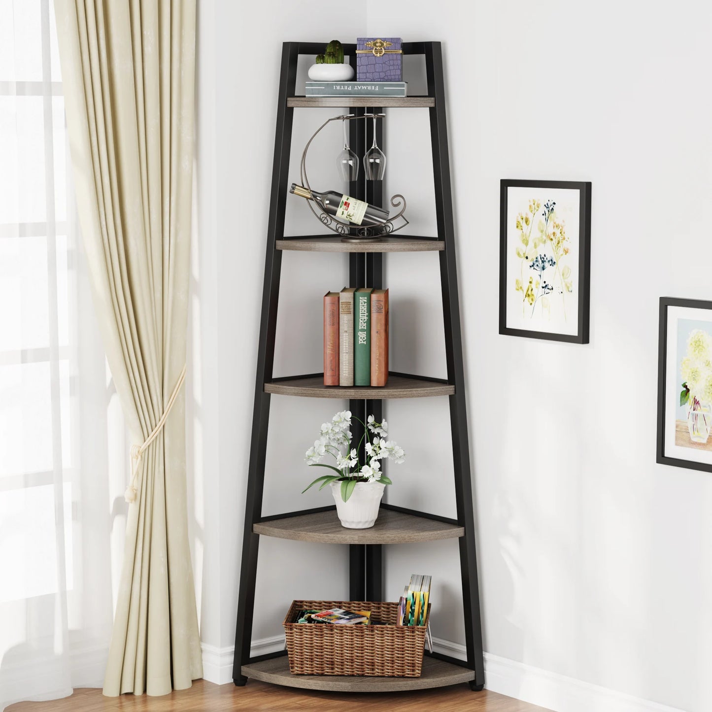 70 inch Tall Corner Shelf,