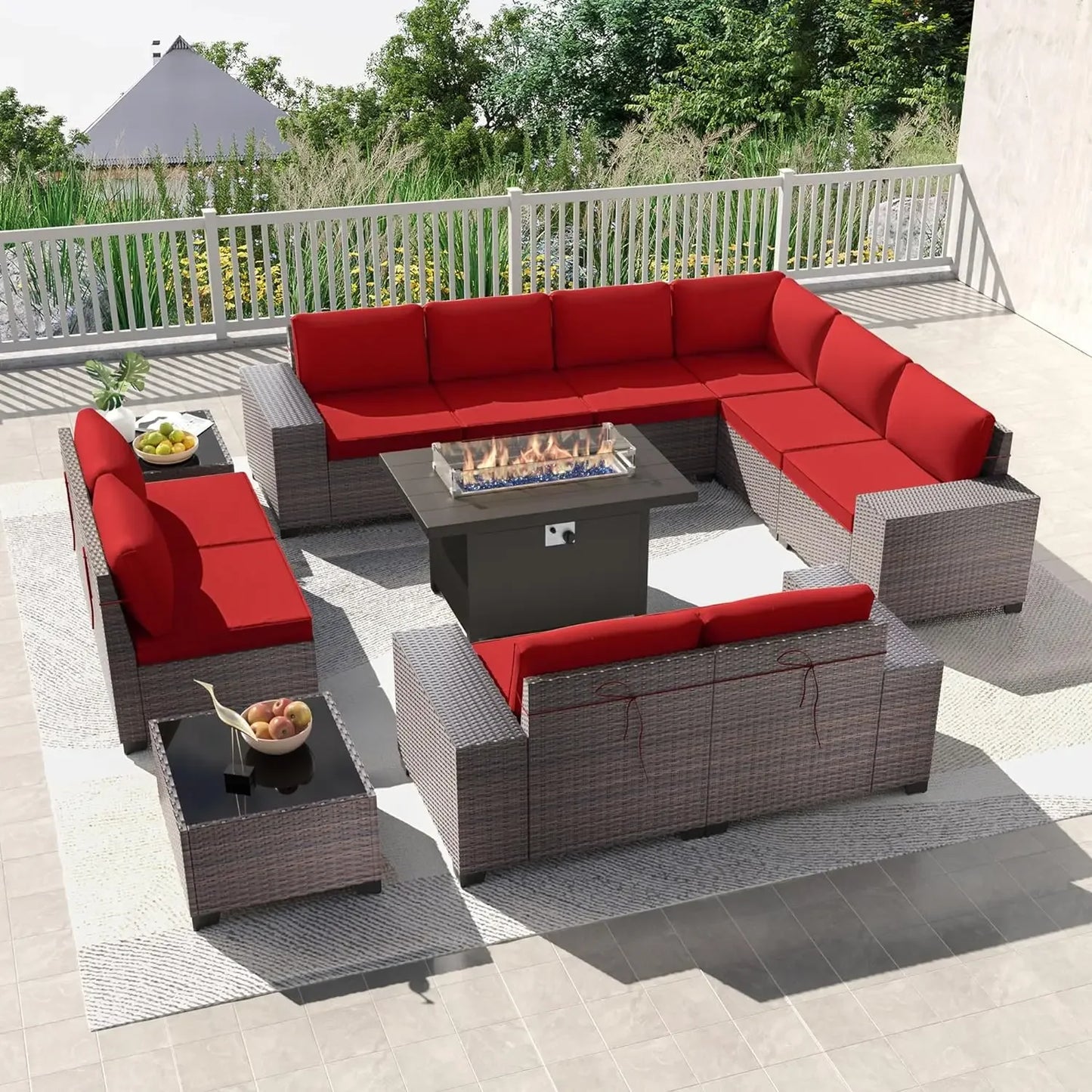 13 Pieces Outdoor Patio Furniture Set