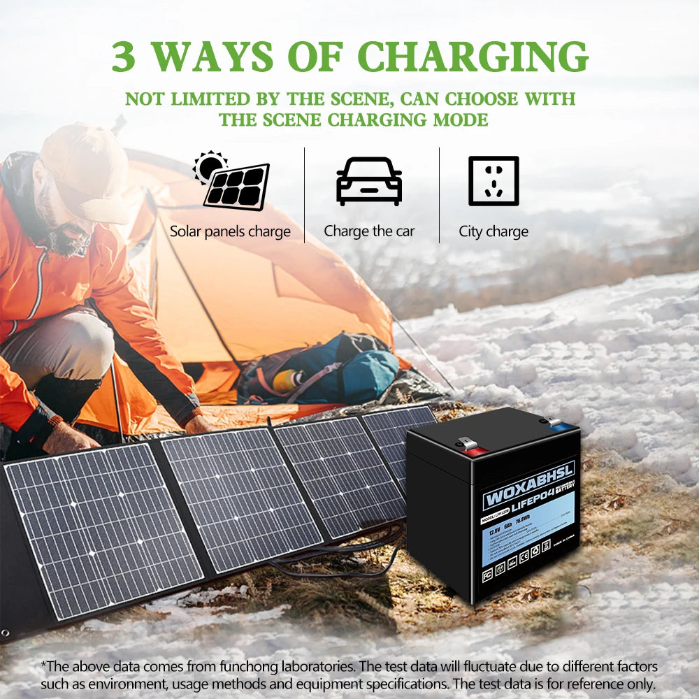 12V  Lithium Battery, Maintenance-Free Battery， for Camping， Fish Finder, Scooter, Security System